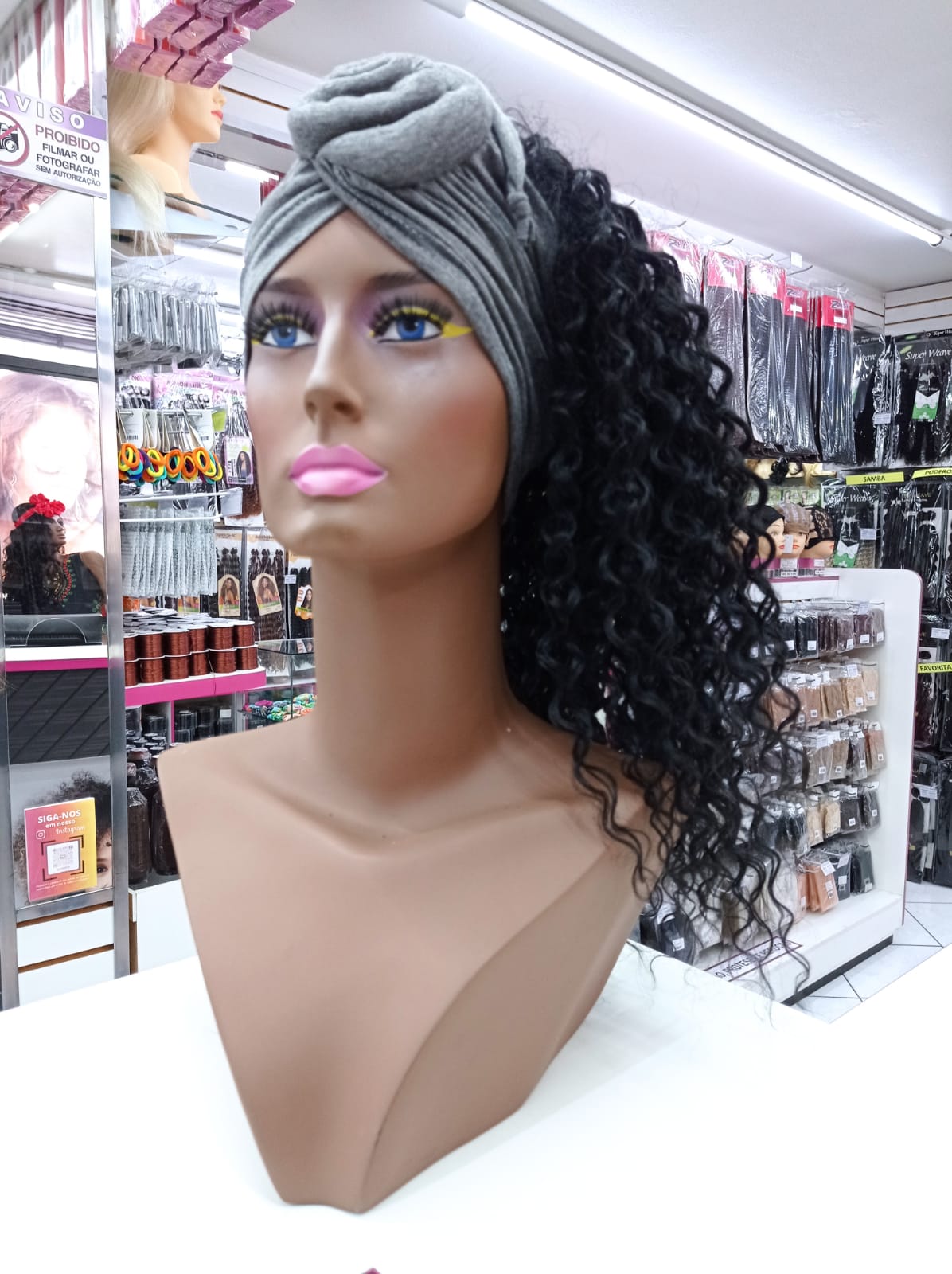 Cabelos Sintéticos, Cabelos Orgânicos, Perucas e Acessórios - Apliques  Turbante aplique - Magic wig Aplique Turbante - Magic Wig