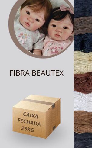 imagem de Fio fibra beautex para cabelo bebê reborn caixa 25kg